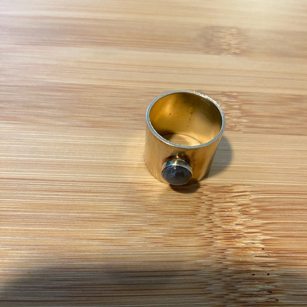 Statement Cuff Brass Ring - image 1